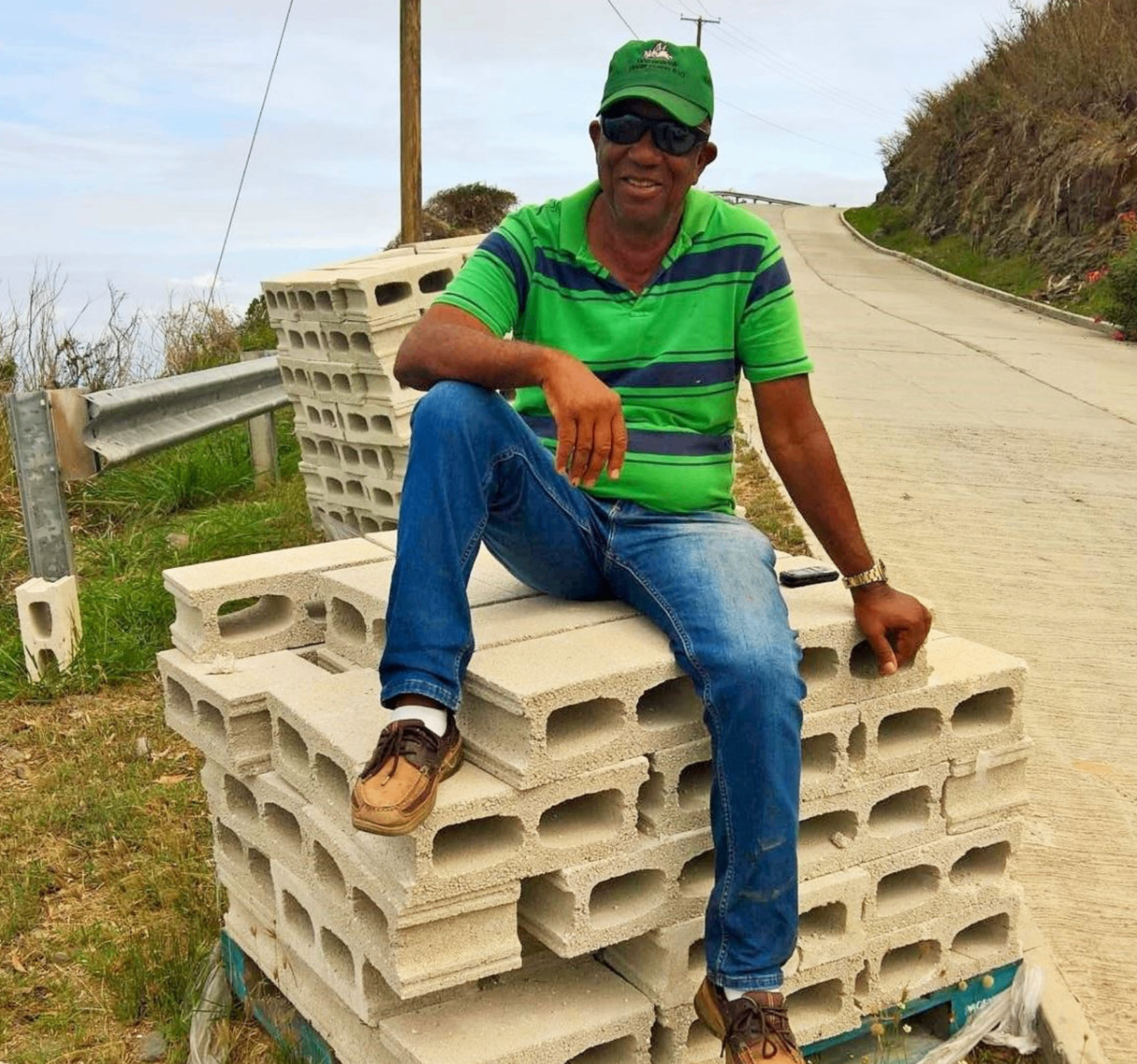 Dale, the owner of Hog Heaven, on the road up the mountain